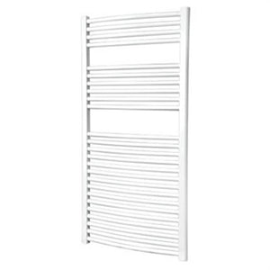 FLOMASTA CURVED LADDER TOWEL RADIATOR WHITE 1200 X 600MM 637W 2174BTU