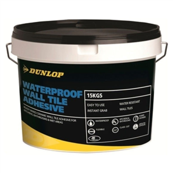 Dunlop Waterproof Wall Tile Adhesive White 7.5kg