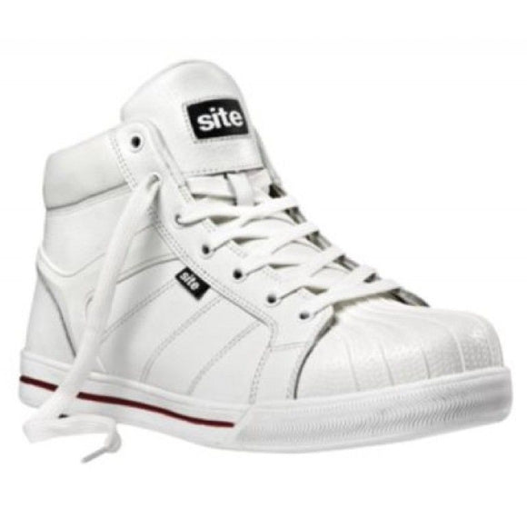 SITE SHALE HI-TOP SAFETY BOOTS WHITE SIZE 11