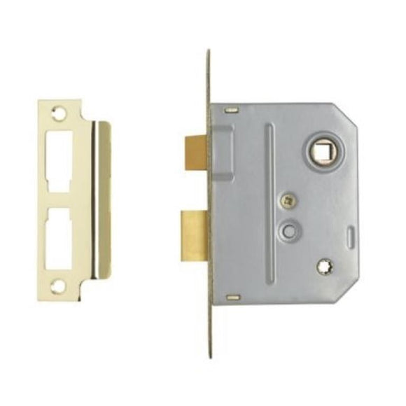 Century Bathroom Mortice Lock Polished brass 22 x 76mm