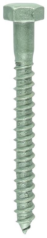 TIMco 875INCSB Index Hex Coach Screw 8 x 75 - Organic Green ( x 5 packs of 10)