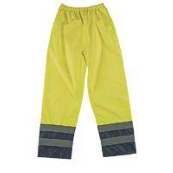 Hi-Vis 2-Tone Trousers Elasticated Waist Yellow / Navy Large 26-46 W 30 L