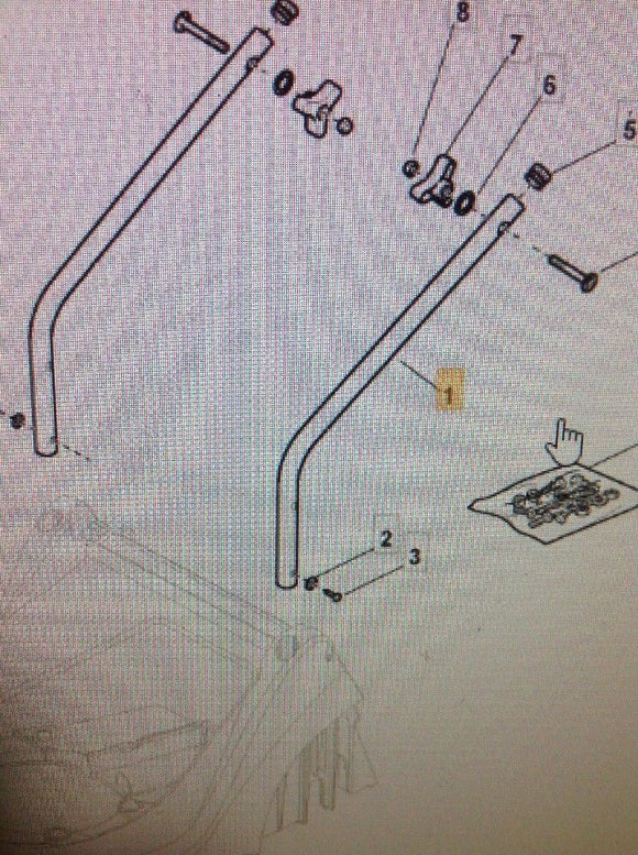 Genuine Mountfield Lower Handle Fits SP164 & HP164, Part No. - 381006769/0