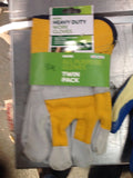 GARDMAN MEN'S TWIN PACK DIY GARDENING GLOVES ONE SIZE GRIPPER / WORK GLOVES