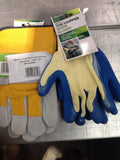 GARDMAN MEN'S TWIN PACK DIY GARDENING GLOVES ONE SIZE GRIPPER / WORK GLOVES