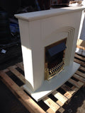 Blyss Kirkdale Cream Brass effect Electric fire suite (314)