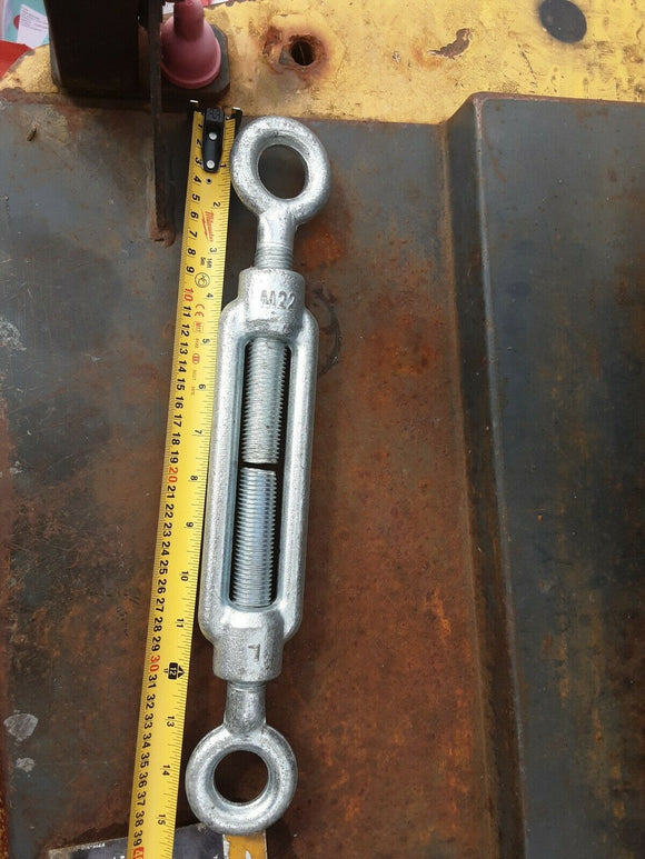 Robur Wire Rope Accessories 8005Z M22 Eye & Eye Turnbuckle Galvanized 080050122