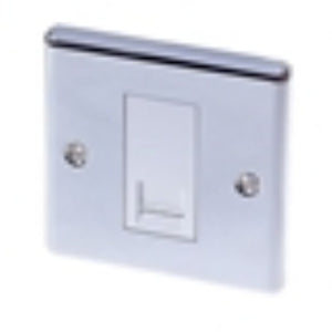 Telephone Master Socket Polished Chrome LAP 1-Gang Slave