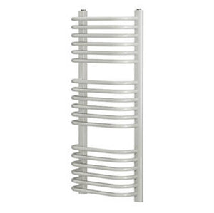 BLYSS CAP22GC038 CURVED D-BAR TOWEL RADIATOR 900 X 400MM WHITE