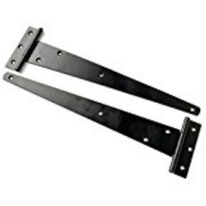 Heavy Duty Gate Tee Hinges Black Powder Coated 16" 2 Pack