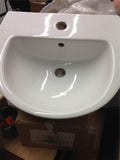 WALL-HUNG BASIN 1 TAP HOLE 450MM (