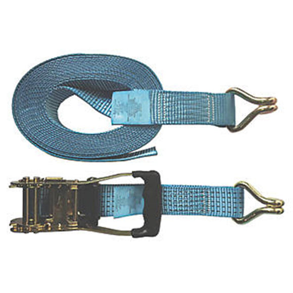 RATCHET STRAP WITH HOOKS 8M X 50MM