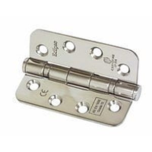 BB Fire Hinge Rad Corner Grade13 Polished SS Pack of 3