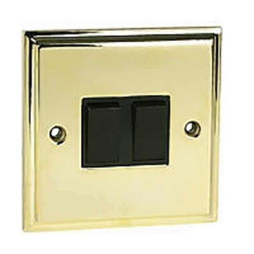 Victorian 2G 2W 6A Switch Brass