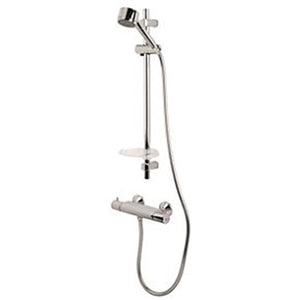 Swirl Essential Thermostatic Mixer Shower Flexible Exposed Chrome