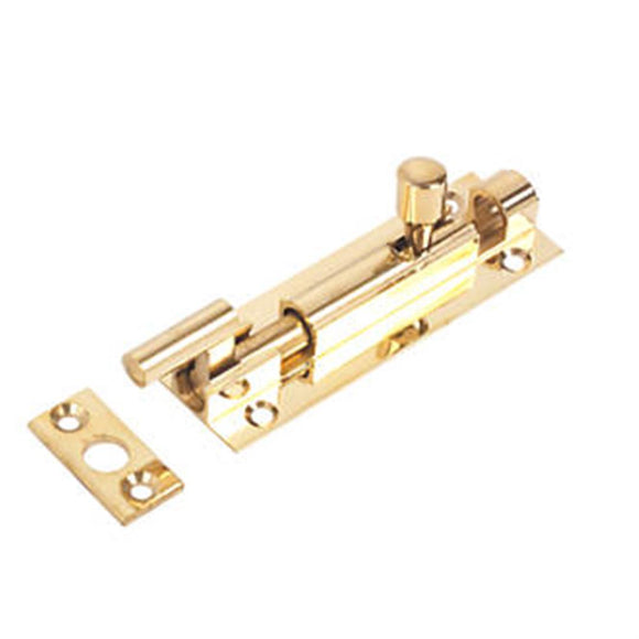 NECKED BOLT POLISHED BRASS 102MM