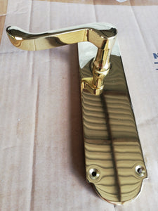 Eclipse Scroll Shaped Lever on 203mm Handle Pair Polished Brass