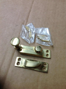 sash fastener polished brass