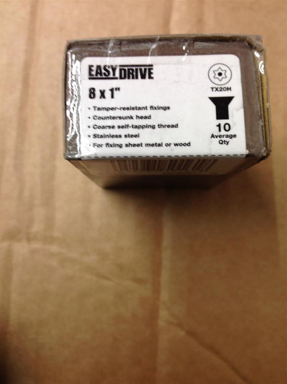 Easydrive Star Drive Countersunk Self- Tappers Security Screws 8ga x 25mm