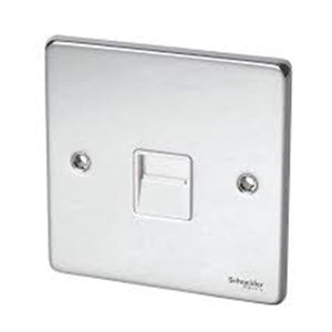 SCHNEIDER ELECTRIC FLAT PLATE TELEPHONE SECONDARY SOCKET (POLISHED CHROME)