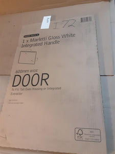 IT Kitchens Marletti Gloss White Belfast sink Cabinet door (W)600mm