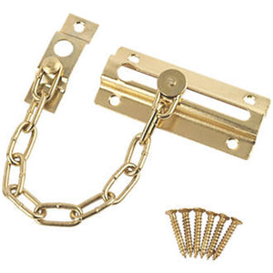 Smith & Locke Security Door Chain Polished Brass