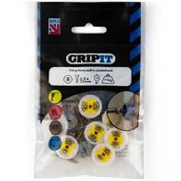 GripIt Fixings GripIt 15mm Plasterboard Fixing - 4.0 x 25mm    Pack of 8