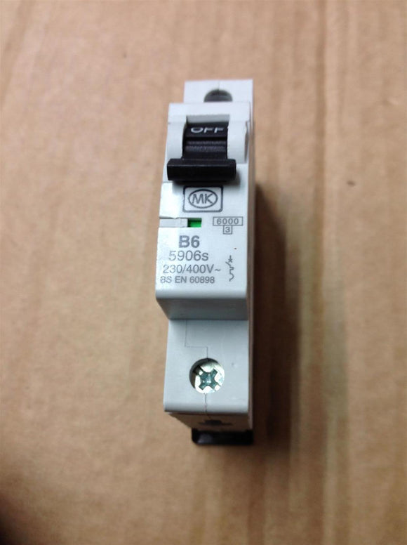 MK Miniature Circuit Breaker (MCB) Single Pole Type B - 6A 230V B6