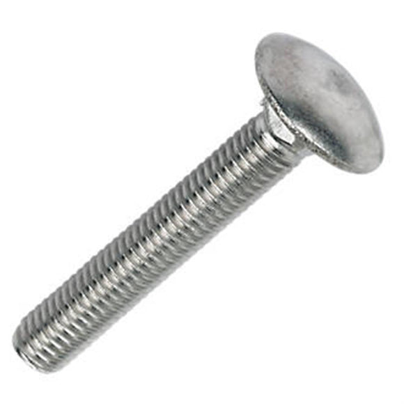 Threaded Coach Bolts A2 Stainless Steel M8 x 100mm 10 Pack