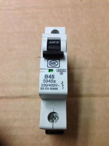 MK Miniature Circuit Breaker (MCB) Single Pole Type B - 45A 230V B45