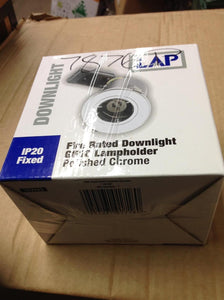 LAP Fixed Round Fire Rated Downlight Polished Chrome 220- 240V