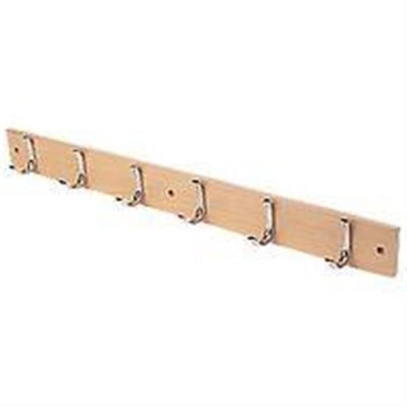 Smith & Locke Hook Rail Beech Polished Chrome 685 x 70mm