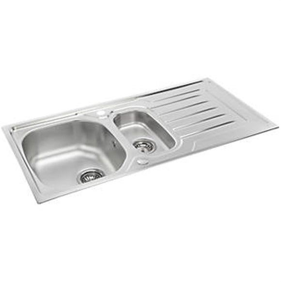 CARRON PHOENIX ONDA REVERSIBLE SINK & DRAINER  1.5 BOWL 1000 X 500MM