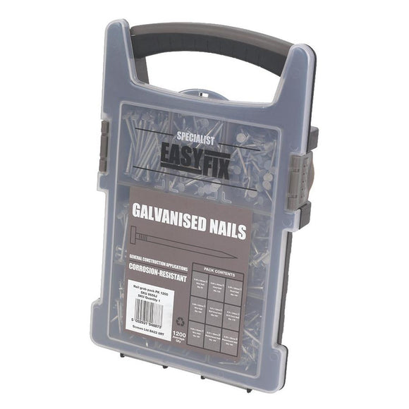 Easyfix Nails Grab Pack Galvanised Corrosion- Resistant 2.65- 3.35 x 13- 65mm 2.