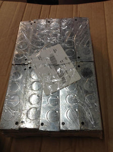 LAP 2-GANG GALVANISED STEEL INSTALLATION BOXES 35MM 10 PACK