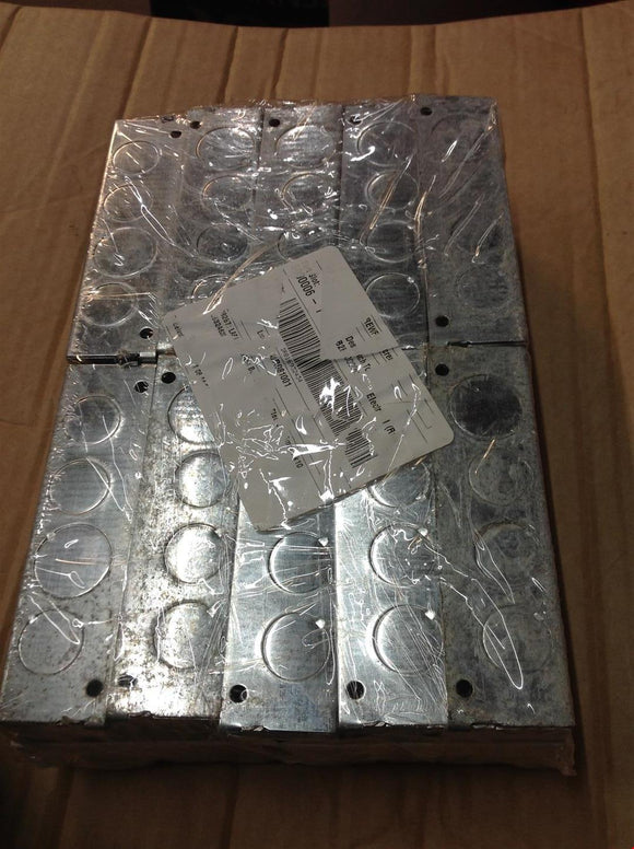 LAP 2-GANG GALVANISED STEEL INSTALLATION BOXES 35MM 10 PACK