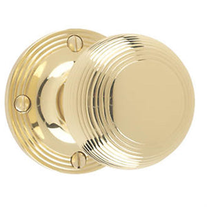 CARLISLE BRASS RIMMED MORTICE KNOBS PAIR POLISHED BRASS 52MM