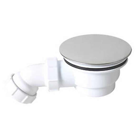 FLOMASTA DOME SHOWER WASTE TRAP WHITE 85MM