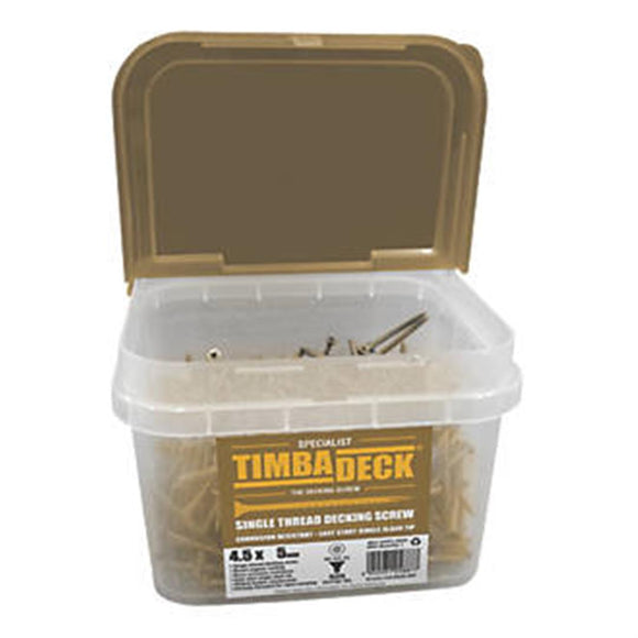 TIMBADECK DOUBLE-COUNTERSUNK CARBON STEEL DECKING SCREWS 4.5 X 75MM 500 PACK