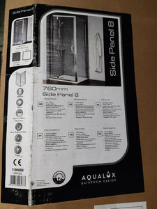 Aqualux 760mm side panel 2000 height