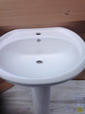 BASIN-TO-GO FULL PEDESTAL BATHROOM BASIN 1 TAP HOLE 570MM