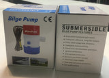 12V Boat/Marine Submersible Bilge Pump 500GPH 2.2A