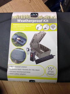 Weatherproof Box Kit plug dry box 4-socket 6m extension lead timer