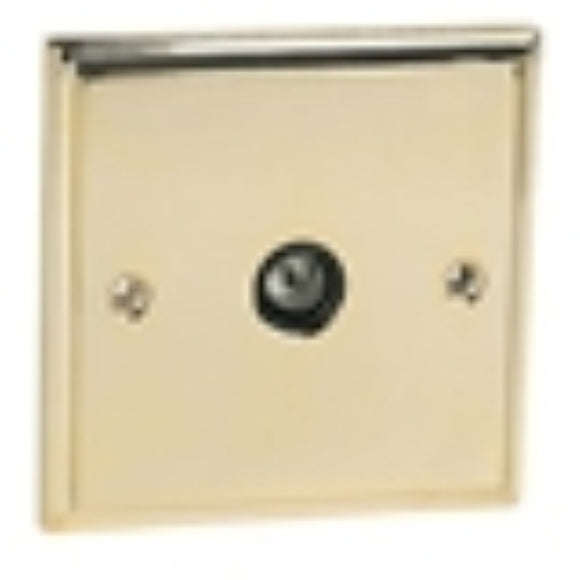 TV Arial Socket Victorian Brass Co Axial