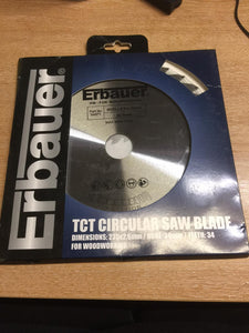 ERBAUER  TCT CIRCULAR SAW BLADE 235MM X 34T X 30 MM