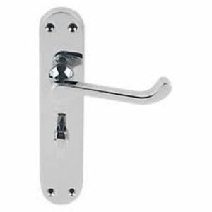 ECLIPSE  WC Door Handle Pair Satin Chrome