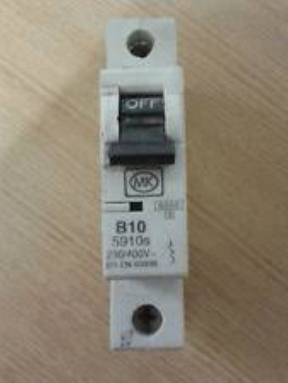 MK Miniature Circuit Breaker Trip Switch (MCB) Single Pole Type B-10A 230V B10