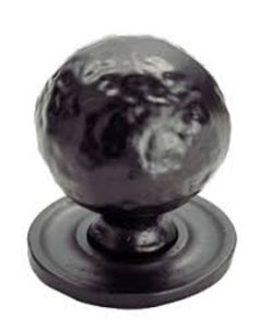 Fingertip Design Traditional Door Knob Hammered Antique Black 27mm