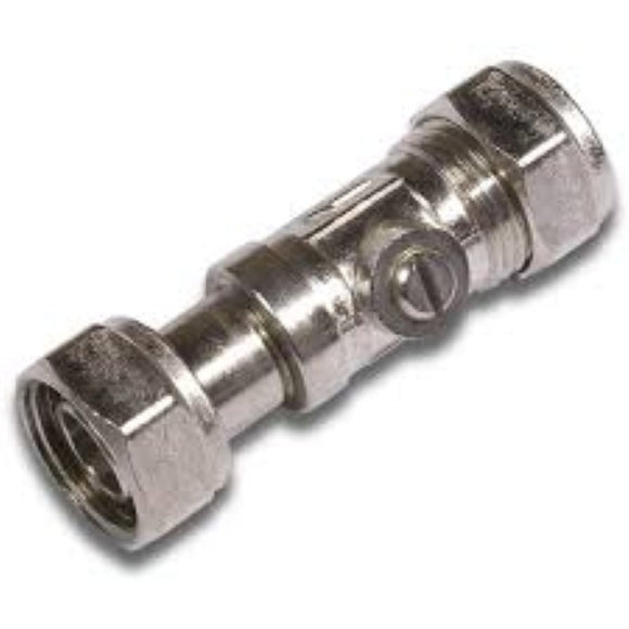 22mm x 3/4 inch straight service valve X 2