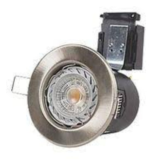 Robus 30 60 & 90min Fire Rated Fixed LED Downlight IP20 Chrome 50W